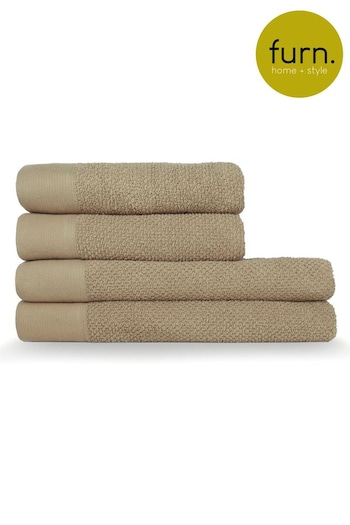 furn. 4 Piece Natural Textured Towel Bale (M67864) | £36