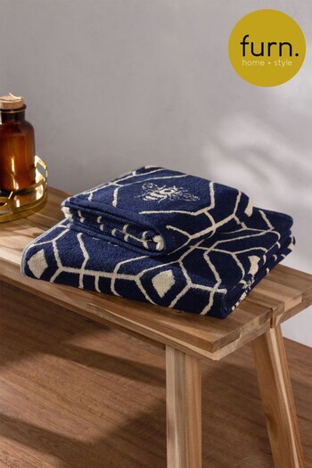 furn. 4 Piece Blue Bee Deco Towel Bale (M67889) | £54