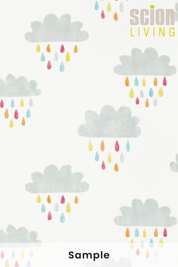 Scion Grey April Showers Wallpaper Sample Wallpaper (M67925) | £1