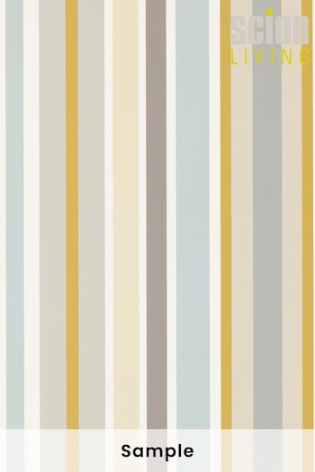 Scion Grey Jelly Tot Stripe Wallpaper Sample Wallpaper (M67928) | £1