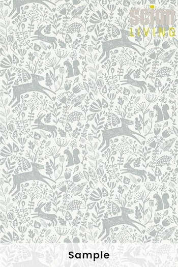 Scion Pewter Grey Kelda Wallpaper Sample Wallpaper (M67969) | £1