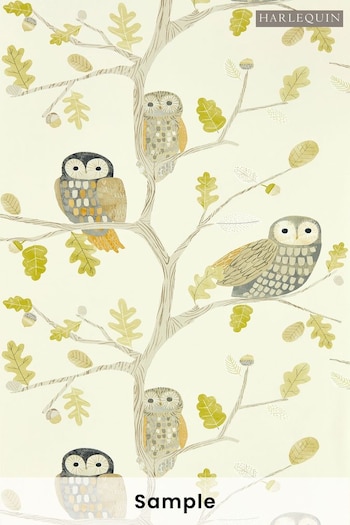 Harlequin Natural Little Owls Wallpaper Sample Children's Wallpaper (M68108) | £1