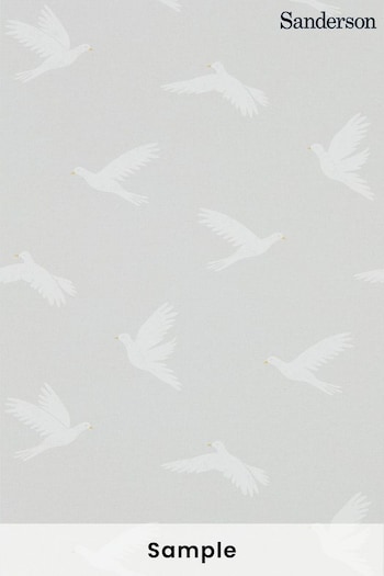 Sanderson Home Grey Paper Doves Wallpaper Sample Wallpaper (M68132) | £1