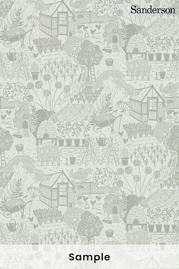 Sanderson Home Grey The Allotment Wallpaper Sample Wallpaper (M68160) | £1