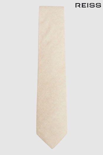 Reiss Oatmeal Saturn Wool-Silk Blend Tie (M68220) | £25