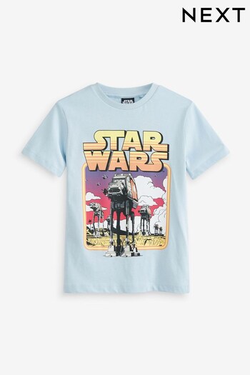 Light Blue Star Wars AT-AT Star Wars Short Sleeve T-Shirt (3-16yrs) (M68244) | £13 - £18