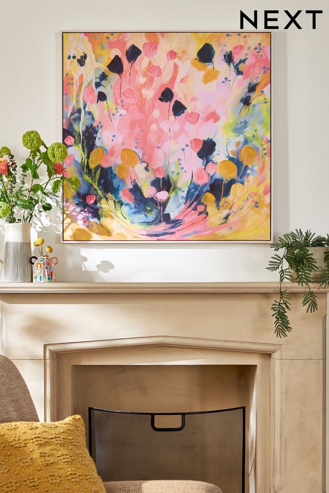 Multi Colour Large Artist Collection by Susan Nethercote Floral Framed Canvas Wall Art (M68710) | £90
