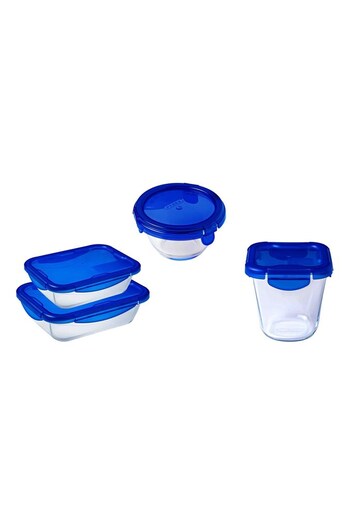 Pyrex Set of 4 Clear Cook & Go Snack Set (M69217) | £39