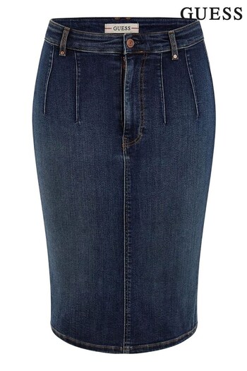 Guess Blue Britt Denim Longuette Skirt (M69300) | £85