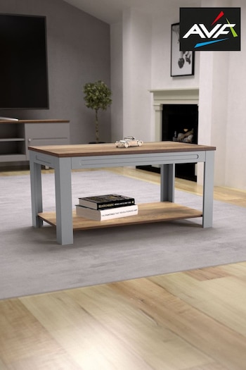 AVF Grey Whitesands Rustic Wood Effect Coffee Table (M70230) | £120