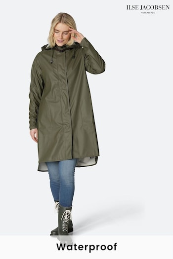 Ilse Jacobsen Waterproof Loose Fit A Shape Raincoat (M71081) | £151