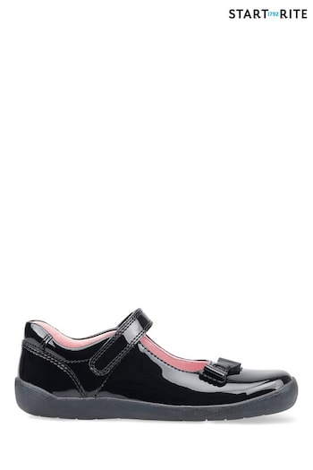 Start-Rite Giggle Black School Shoes Standard Fit (M71108) | £48