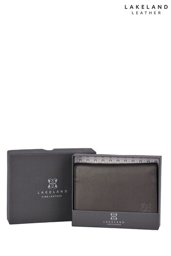 Lakeland Leather Bowston Tri-Fold Leather Wallet In Black (M71473) | £30