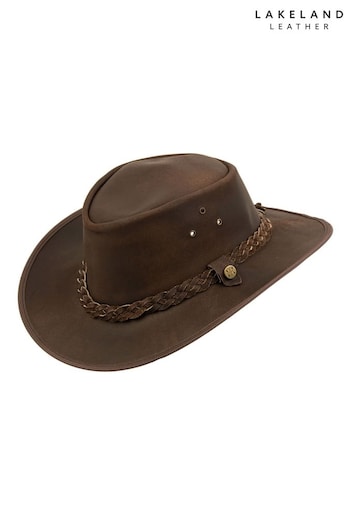 Lakeland Leather Outback III Australian Style Leather Hat (M71504) | £40
