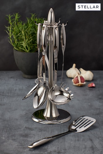 Stellar 6 Piece Silver Premium Kitchen Carousel Tool Set (M71700) | £130