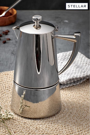 Stellar Silver Art Deco 6 Cup Espresso Maker (M71745) | £75