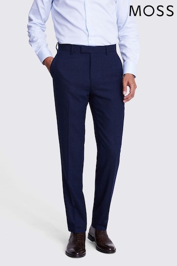 MOSS Tailored Fit Ink Herringbone Suit: Trousers (M72039) | £90