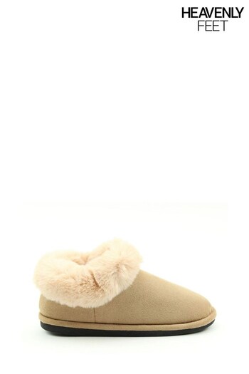 Heavenly Feet Ladies Cream Montana Slippers (M72184) | £23