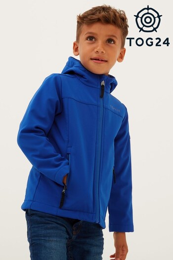 Tog24 Blue Koroma Kids Softshell Hooded Jacket (M72304) | £35