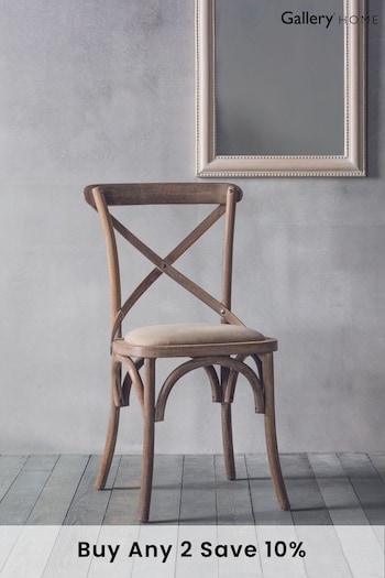 Gallery Home Set of 2 Natural Boston Dining Chairs (M72782) | £280