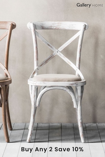 Gallery Home Set of 2 White Boston Dining Chairs (M72783) | £280