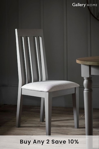 Gallery Home Set of 2 Slate Grey Houston Dining Chairs (M72784) | £350