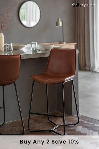 Gallery Home Set of 2 Brown Texas Bar Stools (M72805) | £250