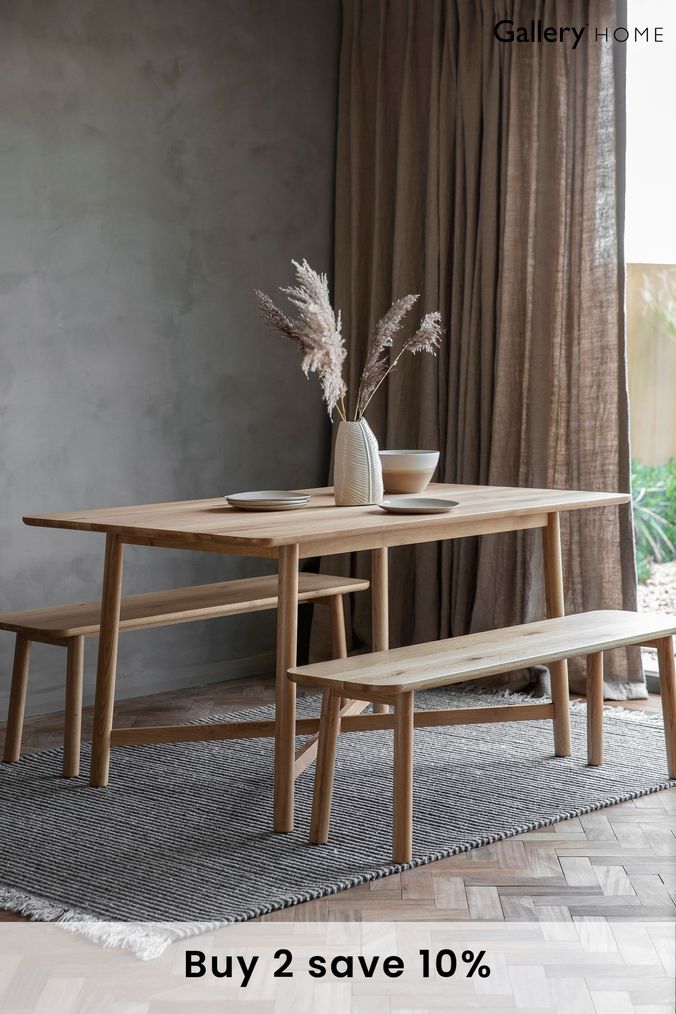 Milano oak shop dining table