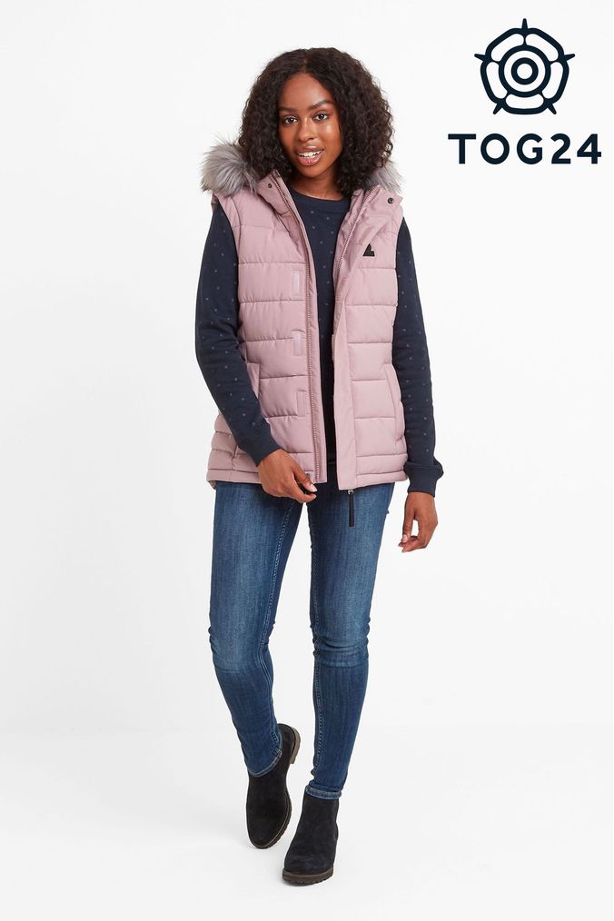 Baby pink gilet new arrivals