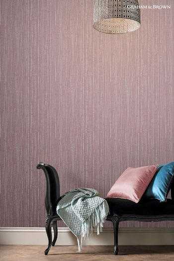 Graham & Brown Pink Bamboo Texture Wallpaper Wallpaper (M73990) | £60