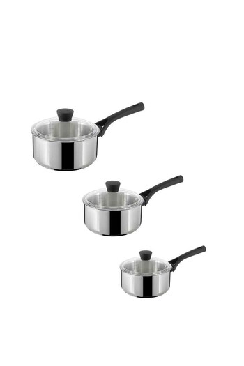 Pyrex Set of 3 Clear Expert Touch Saucepan Set (M74370) | £84