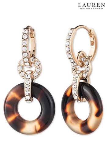 Lauren Ralph Lauren Tort Drop Earrings in Gold (M74637) | £55