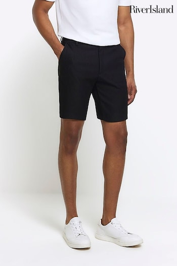 River Island Black Plisse Shorts (M75545) | £35