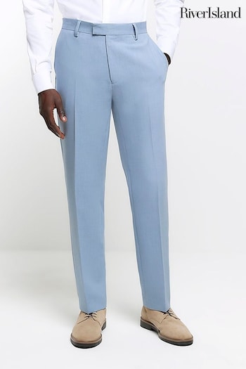 River Island Blue Textured Suit: Trousers (M76579) | £45