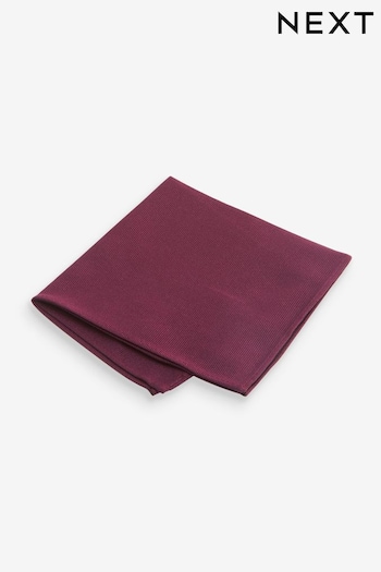 Burgundy Red Recycled Polyester Twill Pocket Square (M76597) | £6