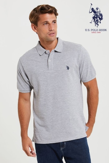 U.S. Polo Assn. Vintage Grey Heather Classic Polo Shirt (M76622) | £40