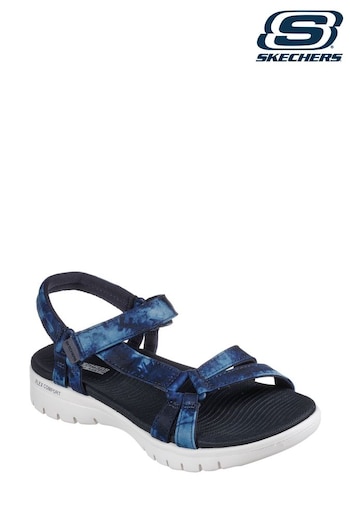 Skechers Elloree Blue On-The-Go Flex Spring Fling Womens Sandals (M77606) | £52