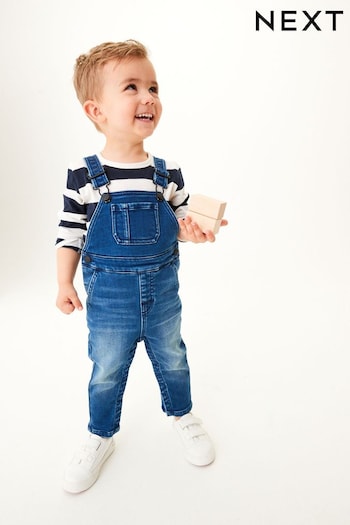 Dark Blue Supersoft denim dungarees (3mths-7yrs) (M78178) | £20 - £24