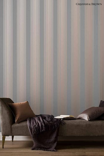 Graham & Brown Grey Lagom Stripe Wallpaper Wallpaper (M78253) | £70