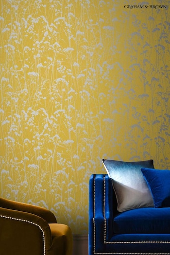 Graham & Brown Yellow Grace Wallpaper Wallpaper (M78260) | £70