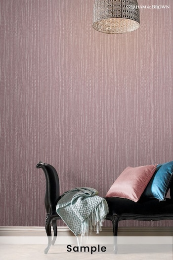 Graham & Brown Pink Bamboo Texture Wallpaper Sample (M78281) | £1