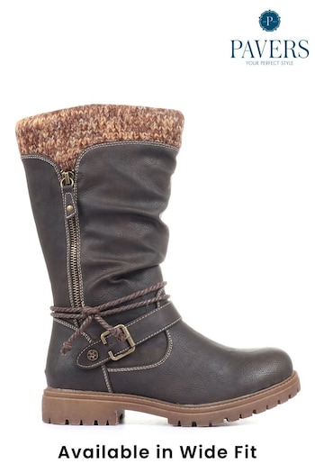 Pavers d16799s Wide Fit Casual Mid Calf Boots (M78551) | £45