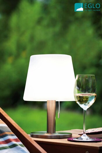 Eglo White/Silver Solar LED Table Lamp (M78710) | £56
