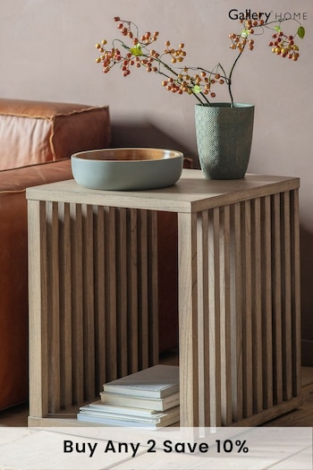 Gallery Home Natural Brogan Side Table (M79089) | £295