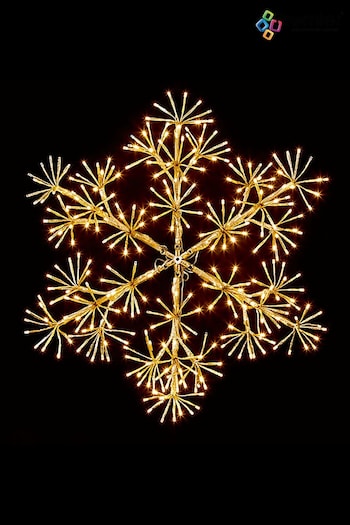 Premier Decorations Ltd Gold Christmas Starburst Snowflake 300 LED Lights (M79961) | £54