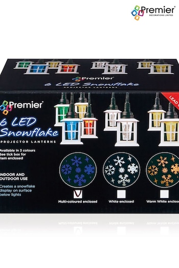 Premier Decorations Ltd Christmas 6pc Projector Lantern String Lights 2.5M (M79989) | £25