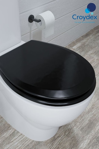 Croydex Black Lene Matte Black Round Toilet Seat (M80507) | £59