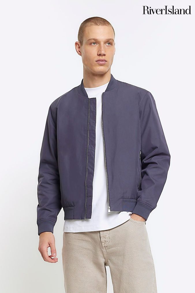 River island mens bomber jacket store