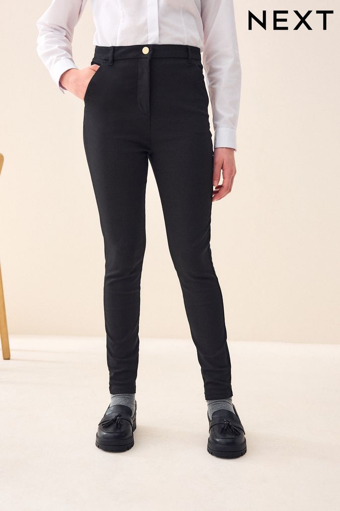Next girls black cheap school trousers