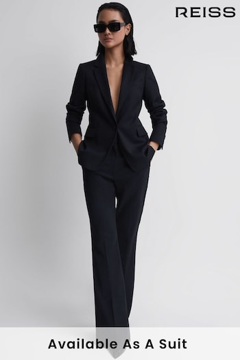 Reiss Navy Haisley Petite Tailored Flared Suit Trousers (M82189) | £150